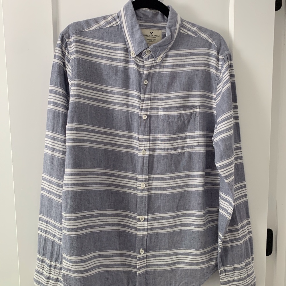 American Eagle Men's Cotton/Linen Button-Up
